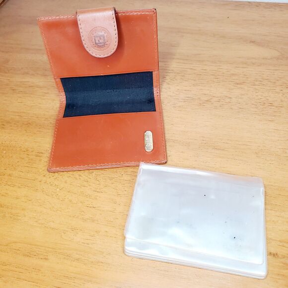 VTG FENDI Logo SAS Wallet 4" Card Holder Small VintageBiFold Unisex - Picture 4 of 14